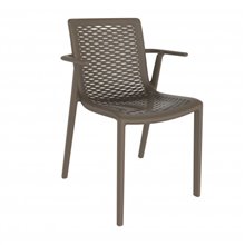 Set de 2 sillas con brazos chocolate Netkat Resol