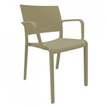 Set de 2 sillas chocolate con brazos New Fiona Resol