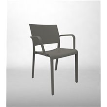 Pack de 2 sillas con brazos gris New Fiona Resol