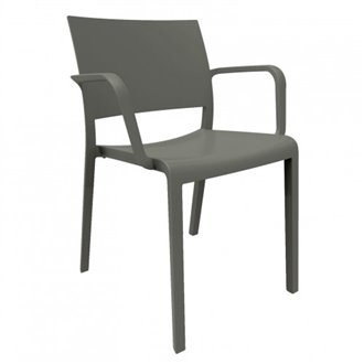 Pack de 2 sillas con brazos gris New Fiona Resol
