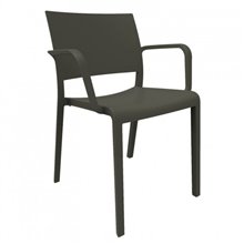 Set de 2 sillas negras apilables New Fiona Resol