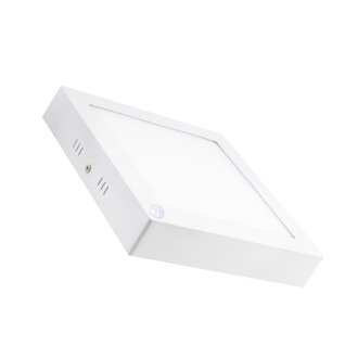Plaf&oacute;n LED detector presencia 22'5x22'5x4cm blanco