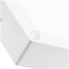 Plafón LED detector presencia 22'5x22'5x4cm blanco
