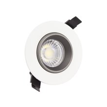 Foco LED circular direccionable Ø8'8x6cm 3W negro