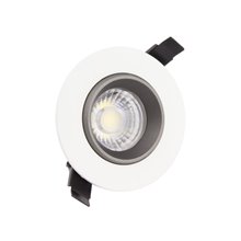 Foco LED circular direccionable Ø8'8x6cm 7W negro
