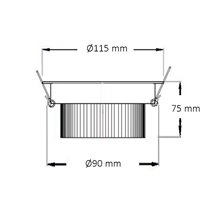 Foco LED circular direccionable Ø11'5x7'5cm 12W blanco