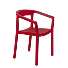 Silla con brazos roja PEACH de Resol