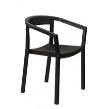 Silla con brazos negra PEACH de Resol