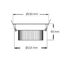 Foco LED circular direccionable Ø13x9cm 15W negro