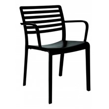 Pack de 2 sillas con brazos negras Lama Resol