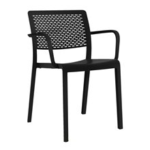 Set de 2 sillas negras con brazos Trama Resol
