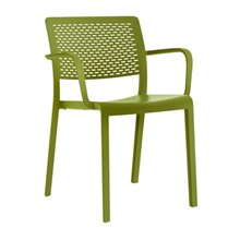 Set de 2 sillas con brazos verdes Trama Resol