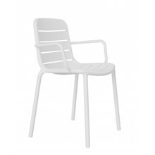Silla con brazos blanca GINA de Resol