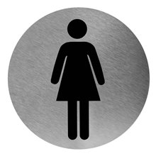Señal color negro baño para mujeres Mediclinics