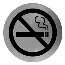 Señal color negro prohibido fumar Mediclinics