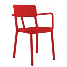 Pack de 2 sillas rojas con brazos Lisboa Resol