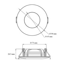 Foco LED Downlight IP65 Ø9x3cm 6W blanco