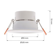 Foco Downlight LED UGR19 Ø10'5x5'5cm 6W