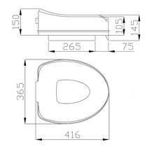 Asiento elevador con tapa para inodoro Mediclinics
