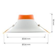 Foco Downlight LED UGR19 Ø21'6x9cm 20W