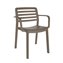 Set de 4 sillas con brazos chocolate Wind Resol