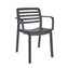Pack de 4 sillas con brazos gris oscuro Wind Resol
