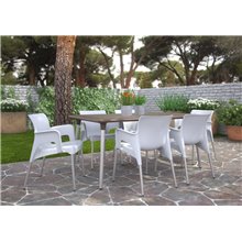Set de 2 sillas blancas Sun Resol