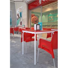 Set de 2 sillas apilables rojas Sun Resol