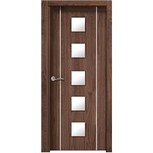 Puerta interior vidriera MODERNA NOGAL VERSALLES-V5