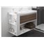 Mueble con lavabo resina 100cm Blanco-Fresno/Blanco B-Smart BATH+