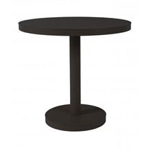 Mesa pie central negra BARCINO Ø 80 Resol