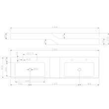 Lavabo infantil mural doble Mediclinics