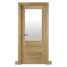 Puerta interior vidriera MODERNA ROBLE L4-GRECAS