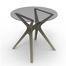 Mesa arena cristal VELA S Ø80 de Resol