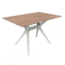 Mesa blanca y roble VELA M de Resol
