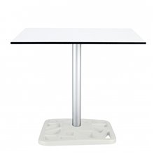 Mesa pie central blanco NET de Resol