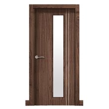 Puerta interior vidriera MODERNA NOGAL V2V-V1L