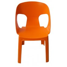 Juego de 4 sillas infantiles en naranja Rita Resol