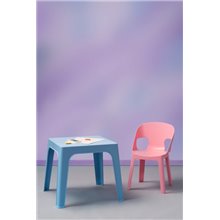 Set de 4 sillas infantiles en rosa Rita Resol
