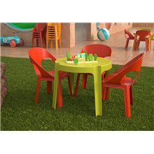 Set de 4 mesas infantiles verde lima Rita Resol