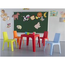 Set de 4 mesas infantiles rojas Julieta Resol
