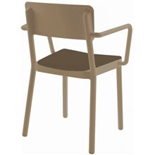 Set de 4 sillas arena con tapizado marrón Lisboa Resol