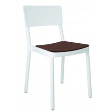 Set de 4 sillas tapizadas en blanco y chocolate Lisboa Resol