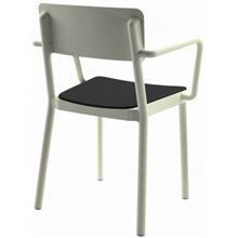 Set de 4 sillas blancas con tapizado negro Lisboa Resol