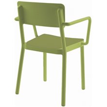Set de 4 sillas verde tapizadas Lisboa Resol