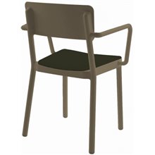 Set de 4 sillas marrón con tapizado negro Lisboa Resol