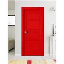 Puerta interior LACADA ROJA fresada Ocaso