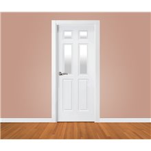 Puerta interior LACADA BLANCA vidriera P16-V4
