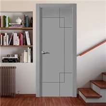 Puerta interior lisa LACADA GRIS PL-4500