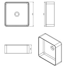 Lavabo cuadrado Modular COSMIC